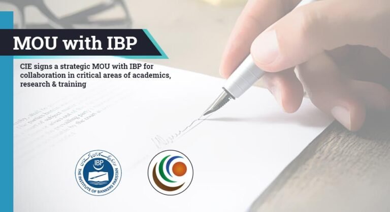 CIE signs a strategic MOU with IBP for collaboration in critical areas of academics, research & training